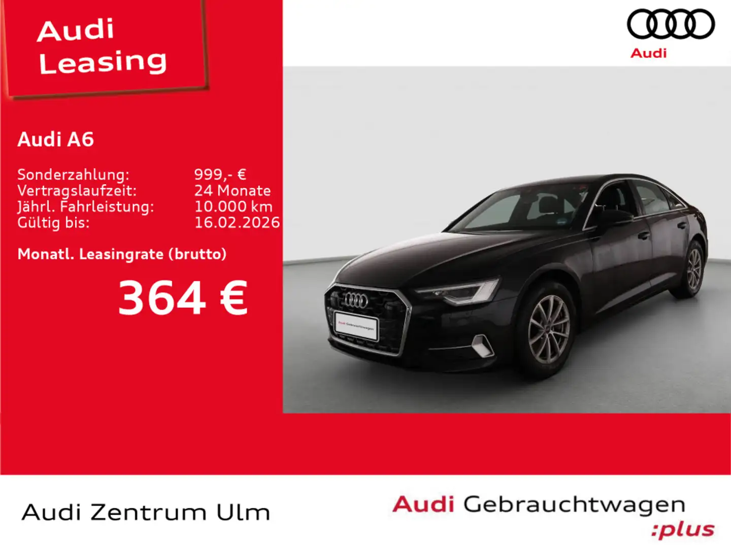 Audi A6 Lim advanced 45 TFSI LEDER MATRIX RFK 5J.GAR. Schwarz - 1