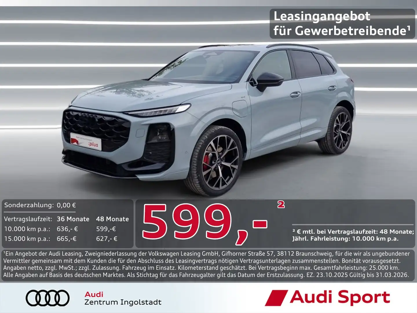 Audi Q3 e-hybrid 2x S line MATRIX Tech-pro Pano 20" Gris - 1