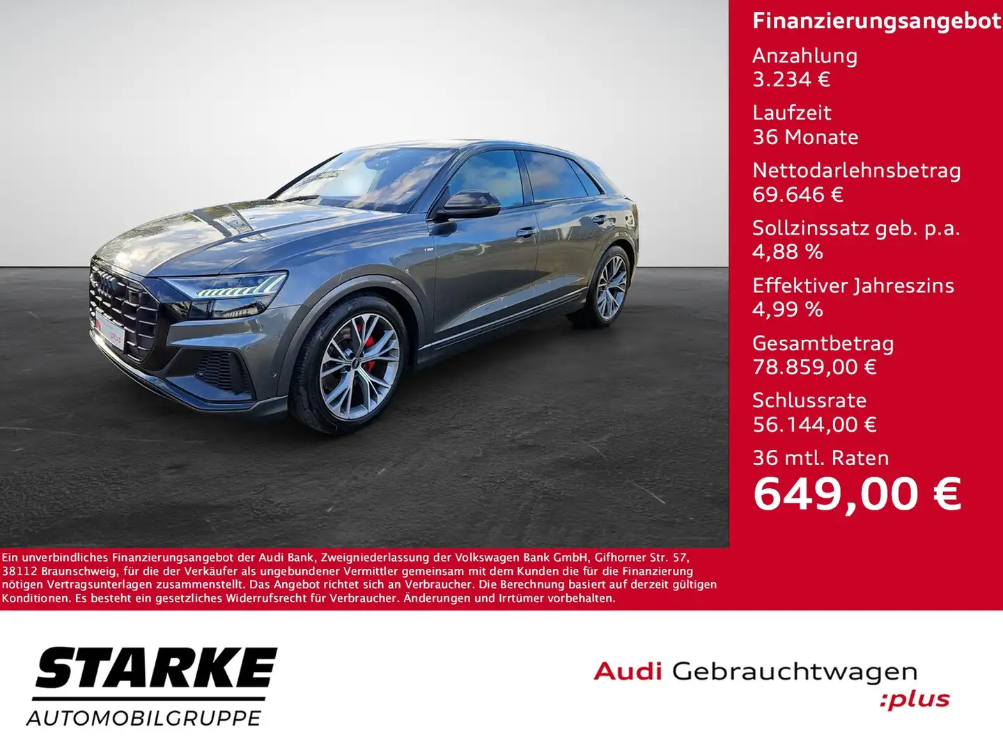 Audi Q8 55 TFSI quattro tiptronic competition plus Gris - 1