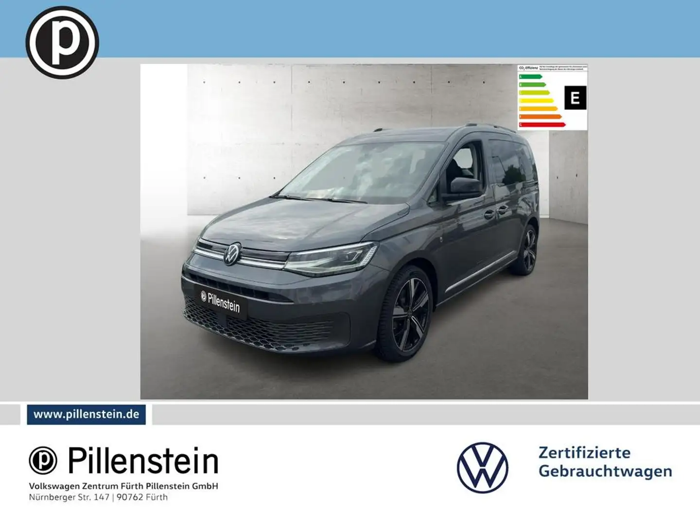 Volkswagen Caddy 5 Style WSZSH PANO KAMERA NAVI LED ACC AHK Grau - 1