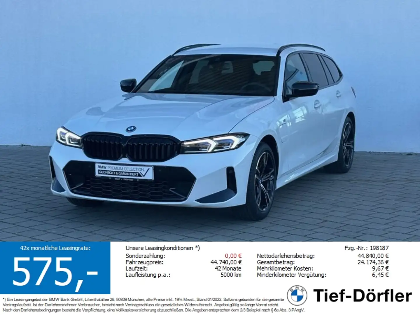 BMW 330 e xDrive Touring M Sport LED+/360CAM/MEMO/PRI Blanc - 1