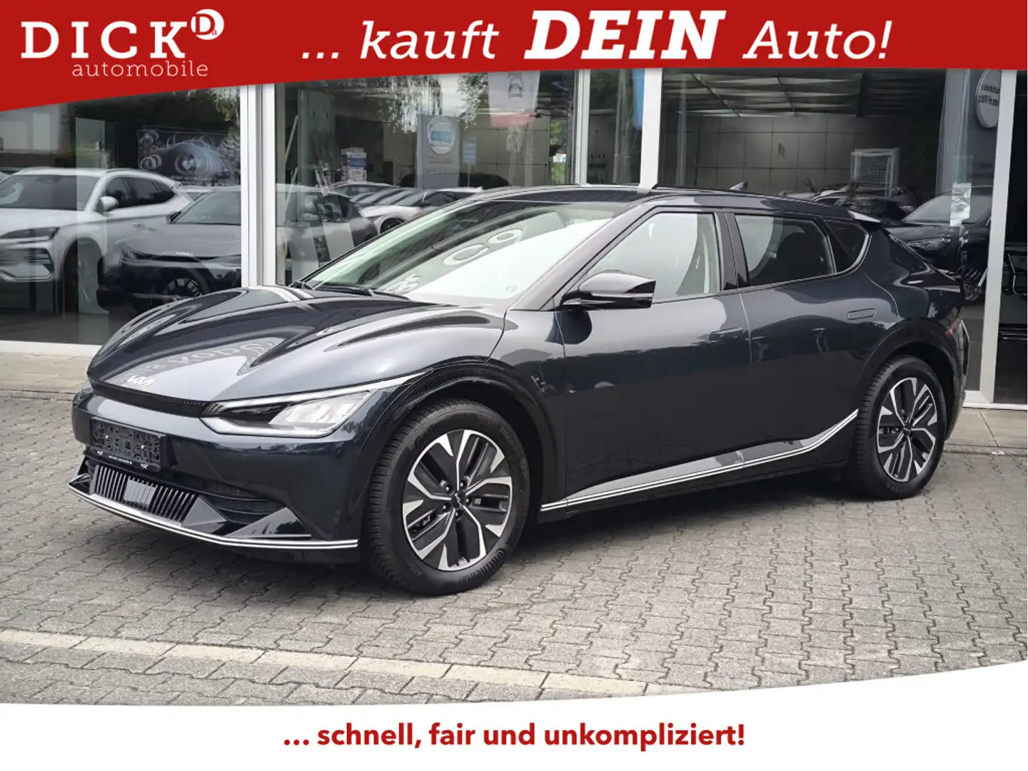 Kia EV6 2WD WERKSGAR+NAVI+LED+SHZ+AHK+KAMERA+ACC+19 Bleu - 1