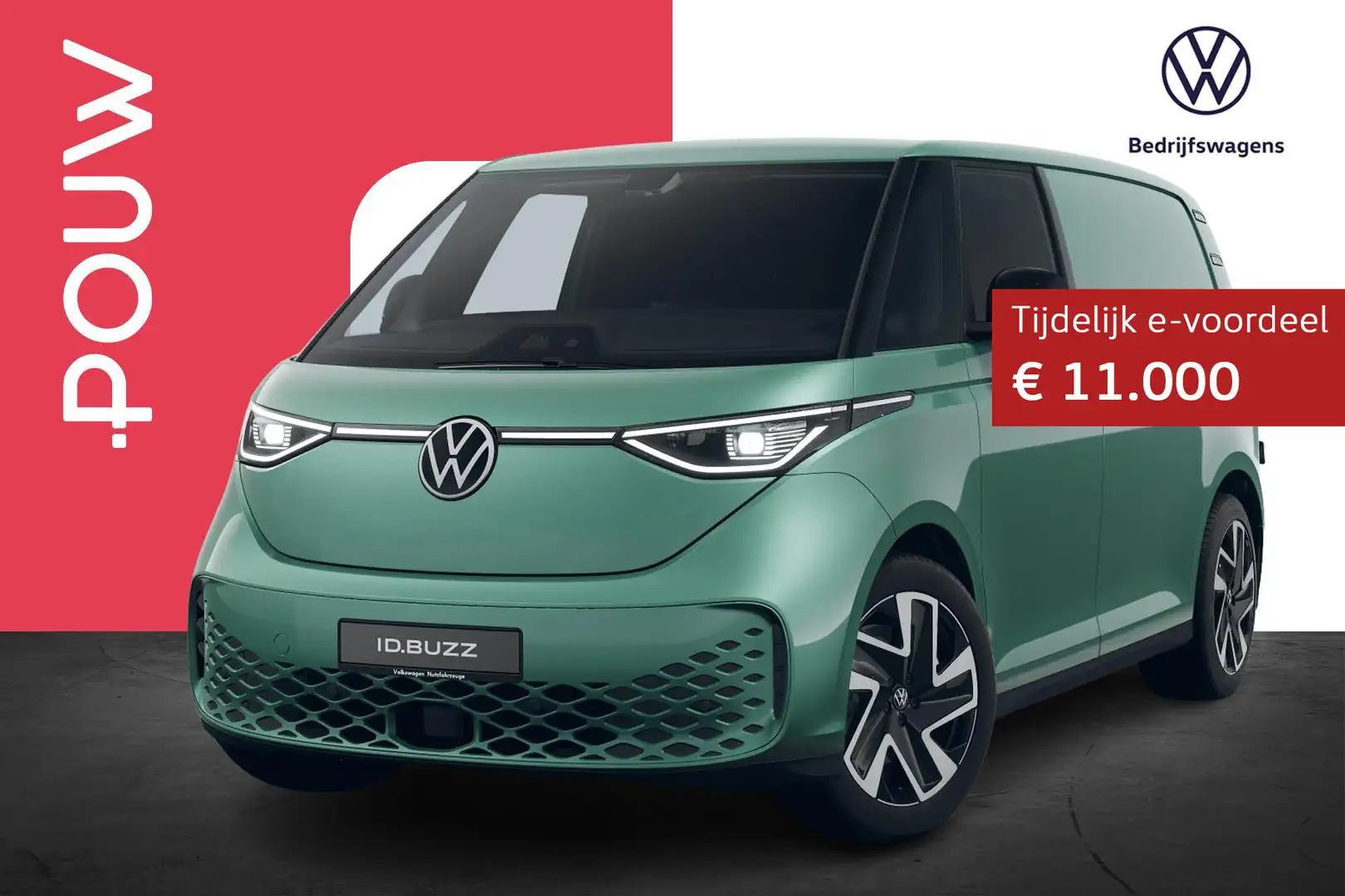 Volkswagen ID. Buzz Cargo 340pk Bulli Edition 79 kWh 4MOTION | 20" Velgen | Grün - 1