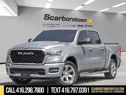 Silver 2025 RAM 1500 Pickup Truck Four-Wheel Drive 8-Speed Automatic