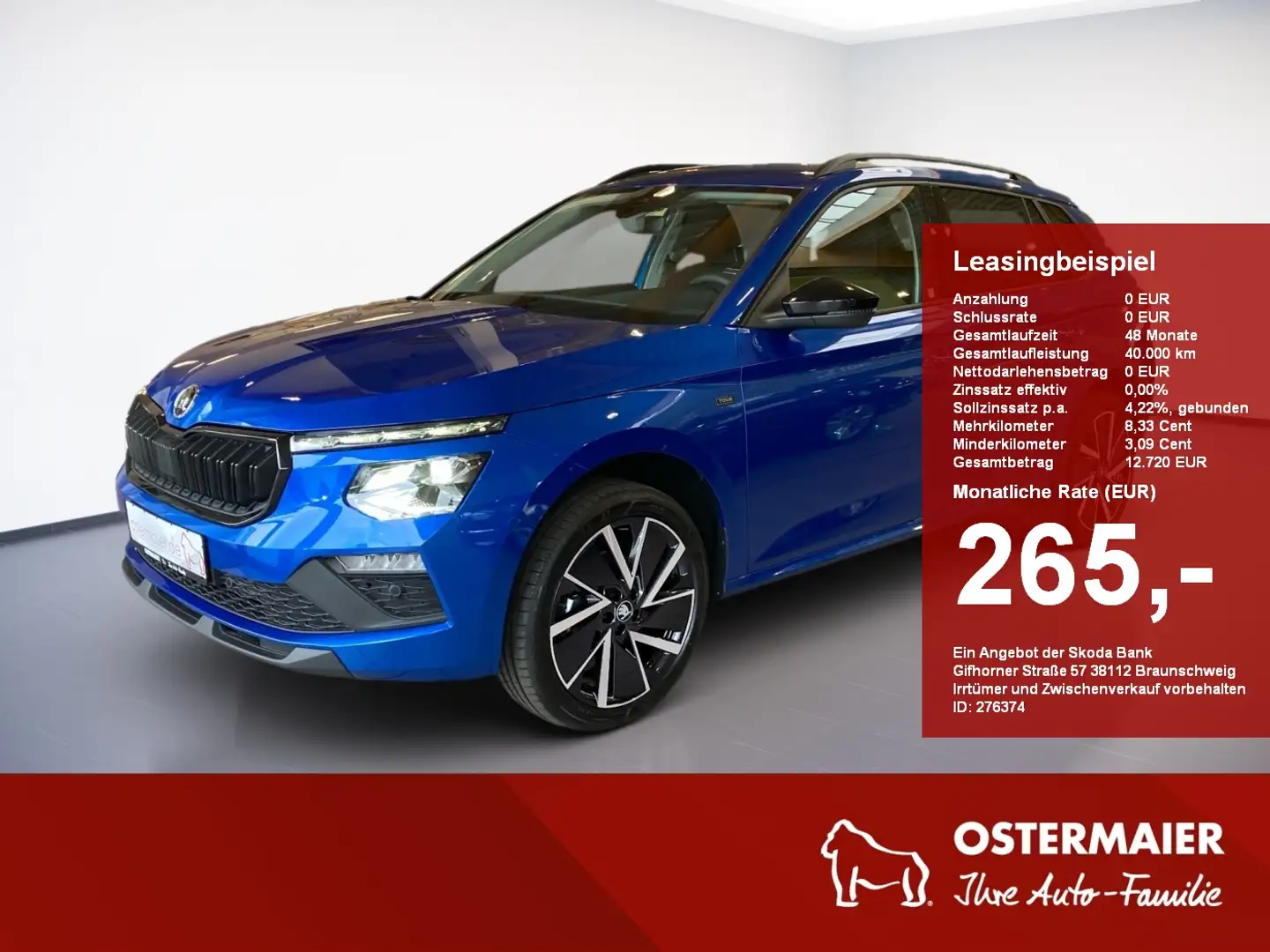 Skoda Kamiq TOUR 1.0TSI MATRIX.NAV.DSG.ASSIST+.KAM.LKR-HEIZ.2x Blau - 1