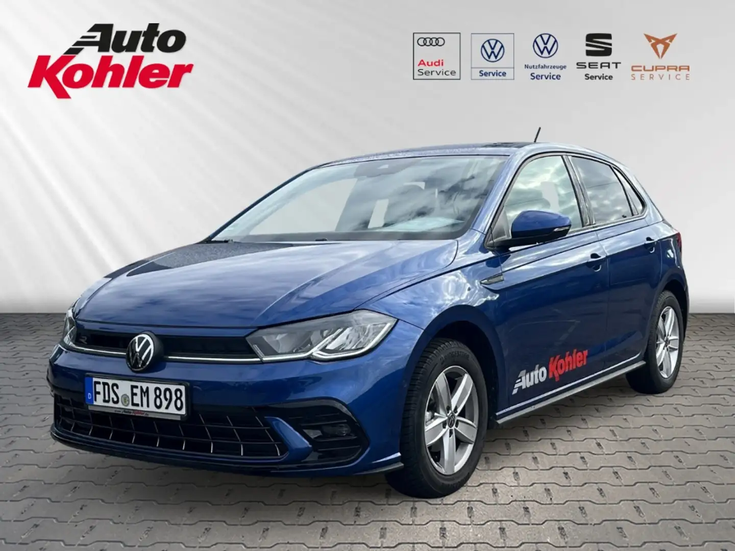 Volkswagen Polo EU6d VI R-Line 1.0 TSI digitales Cockpit LED Kurve Blau - 1
