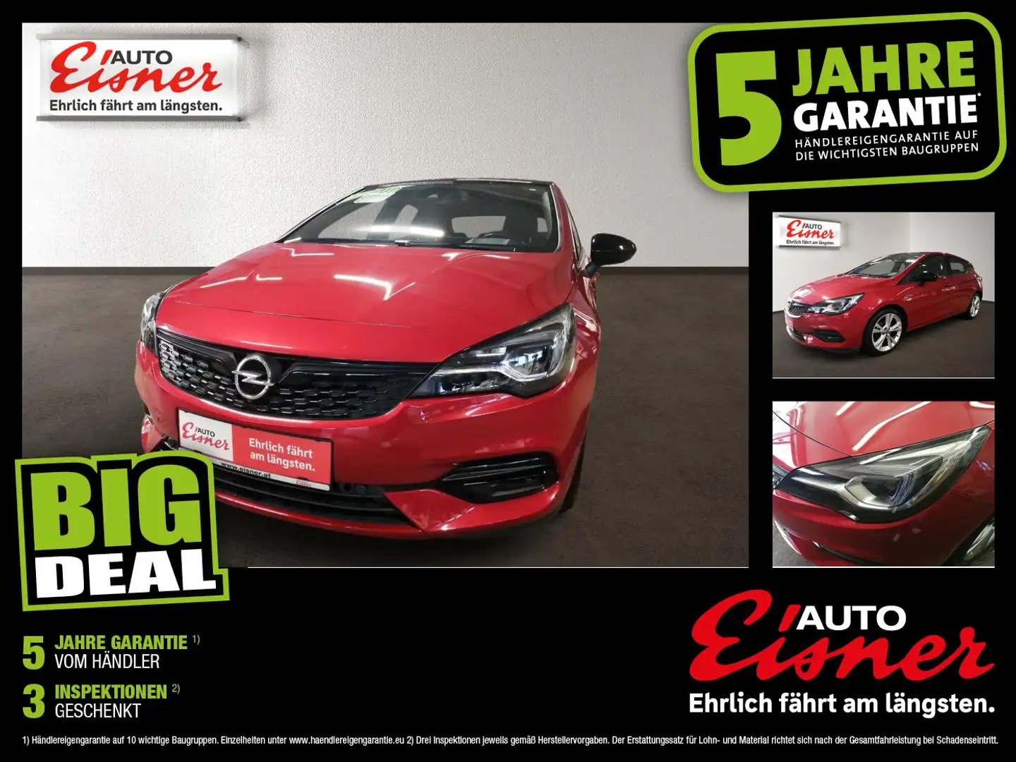 Opel Astra 1.2 TURBO DIRECT  LED, PDC, Navi, Rot - 1