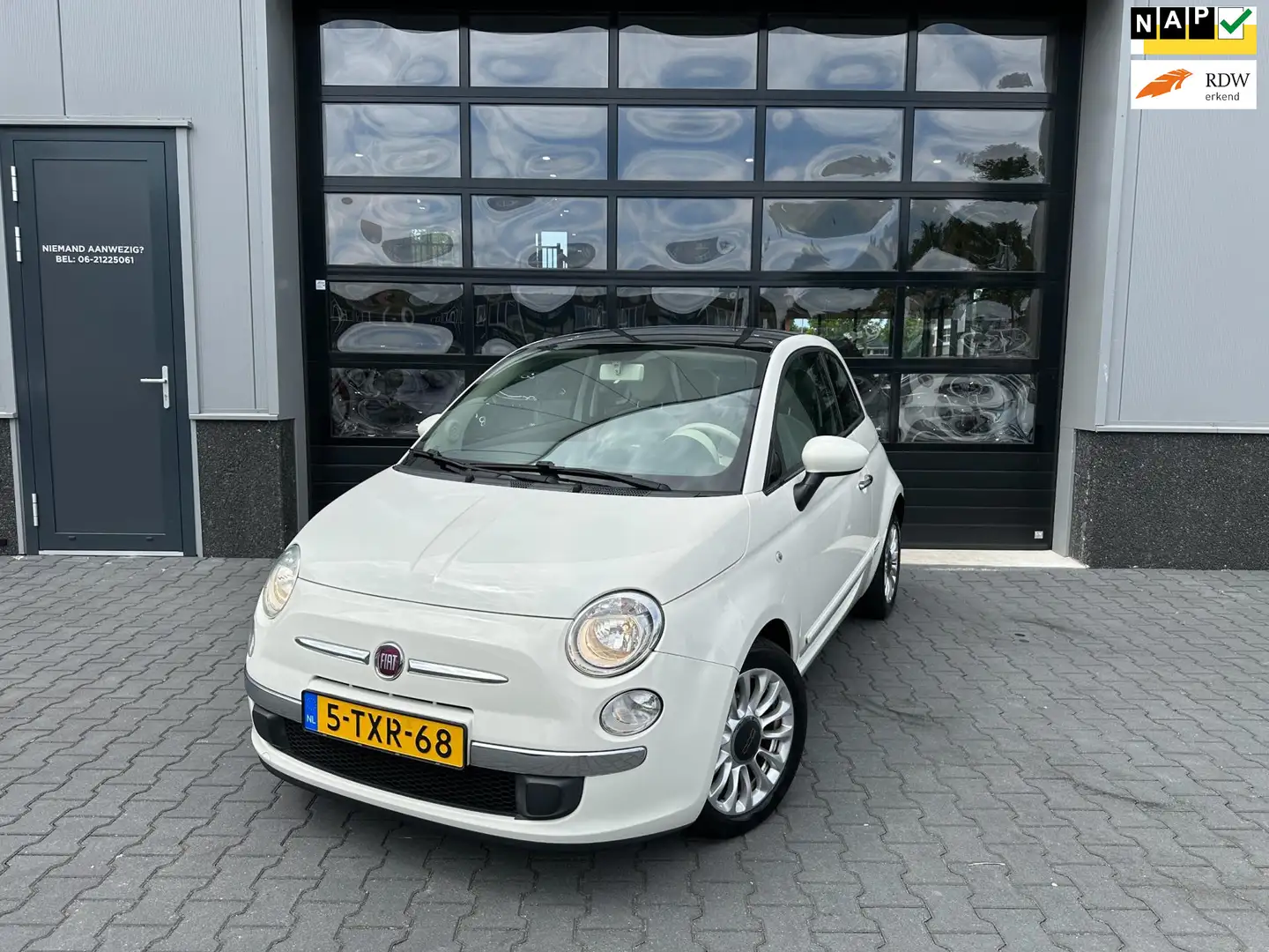 Fiat 500 0.9 TwinAir Turbo Lounge panoramadak Blanc - 1