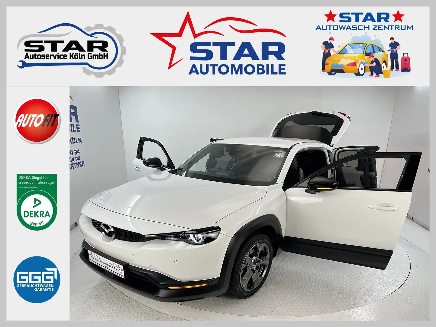 Mazda MX-3 Basis e-SKYACTIV*81kW*Head-Up*NAVI*TEMP*SH*LED Ad. Weiß - 1