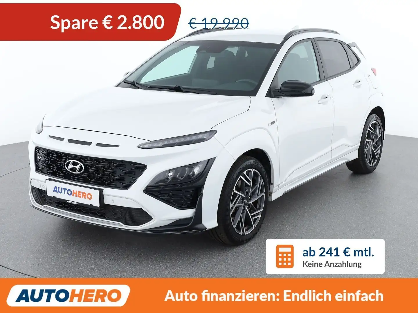 Hyundai KONA 1.0 T-GDI Mild-Hybrid N Line 2WD *LED*CAM*SPUR*TOT Weiß - 1