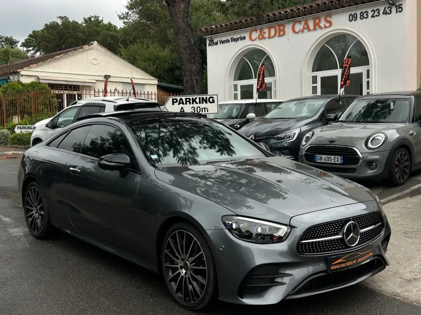 Mercedes-Benz E 400 COUPE 400 d 9G-Tronic 4-Matic AMG Line / HISTORIQUE / ORIGINE FRANCE / FULL OPTIONS Grau - 1