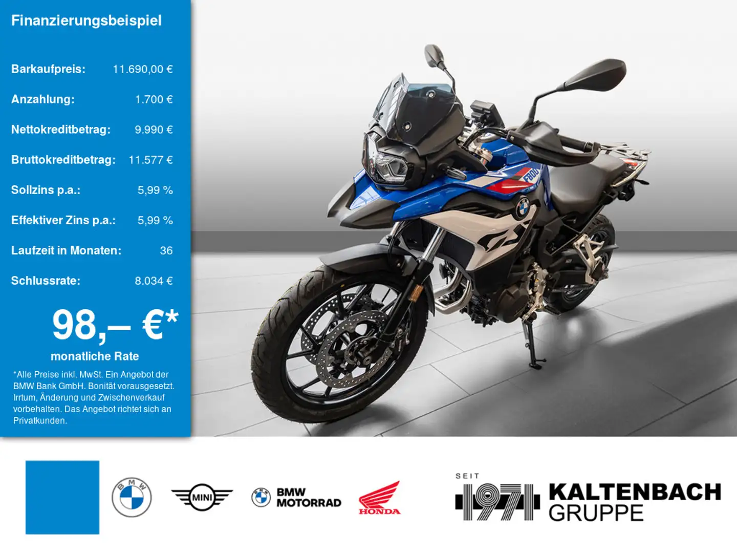 BMW F 800 GS KOMFORT-P. KOMFORT - & TOURENPAKET Blau - 1