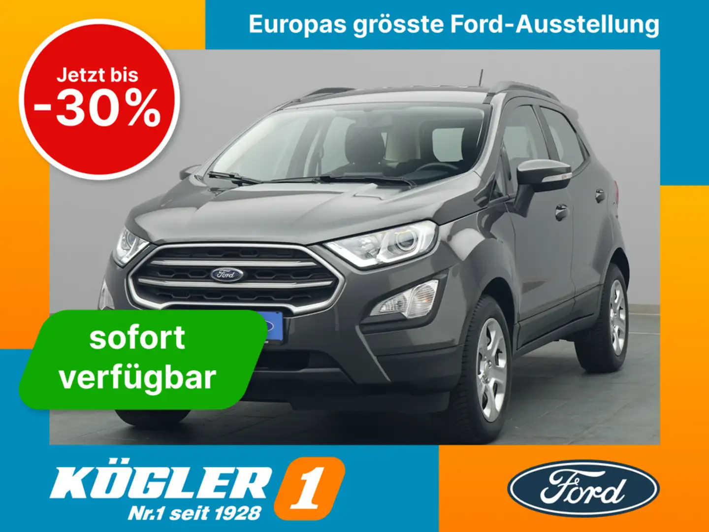 Ford EcoSport Cool&Connect 125PS/Winter-Paket/AHK Grijs - 1
