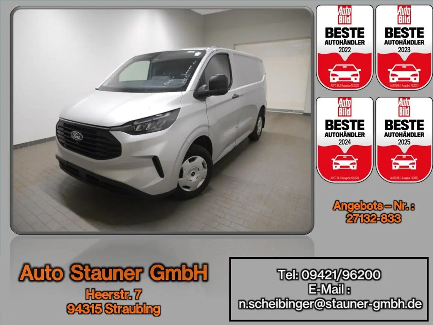 Ford Transit Custom Kasten 320 L1 Trend FWD*NAVI*SHZ Plateado - 1