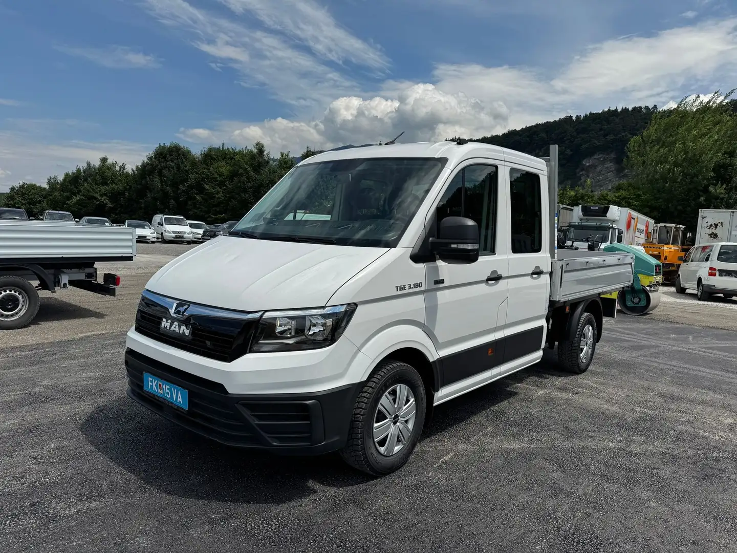 MAN TGE 3.180 Doka+Pritsche 4x4 Klima Kamera Weiß - 1