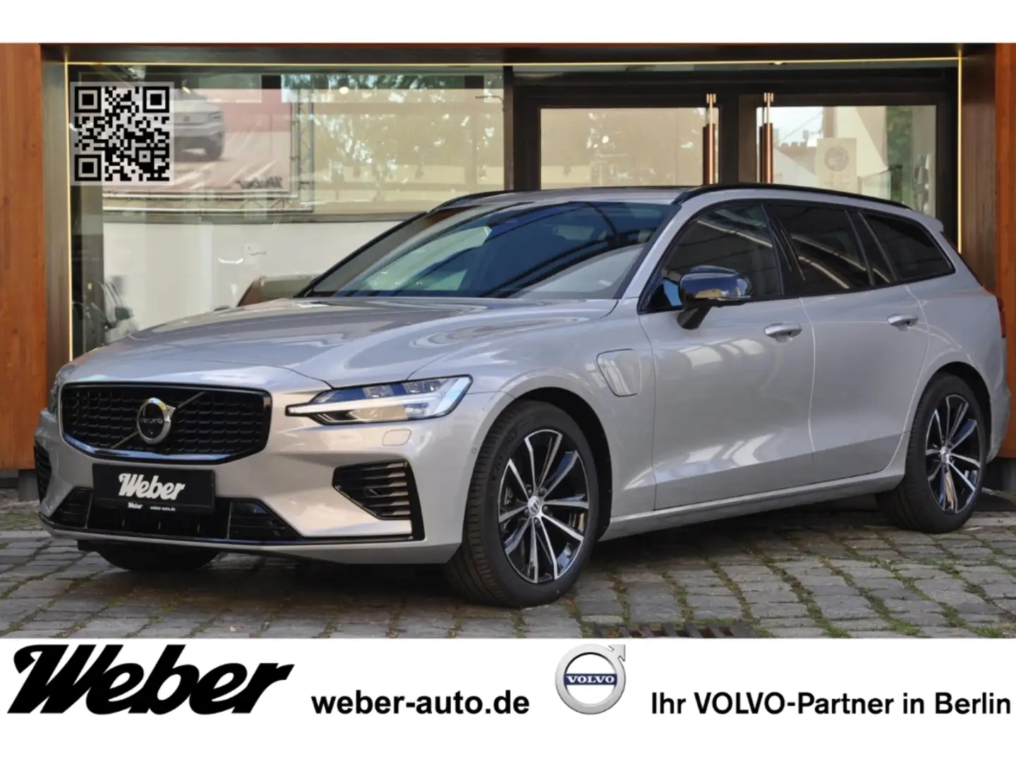 Volvo V60 T6 Recharge Plus Dark *ACC*BLIS*Pano*360*LED* Argento - 1
