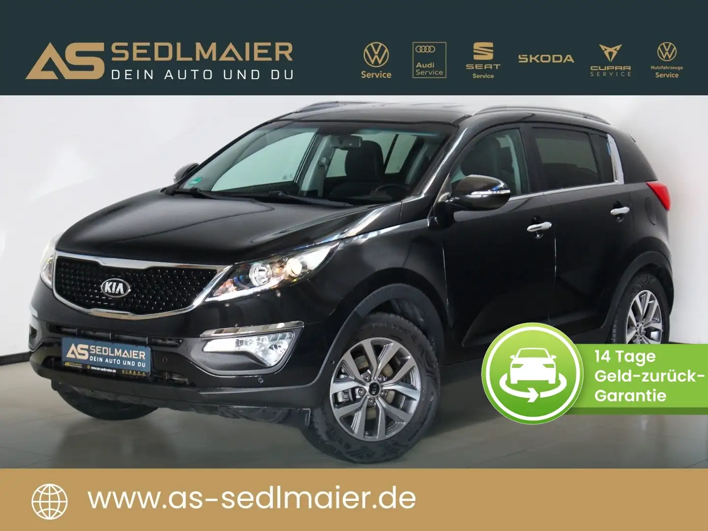 Kia Sportage 1.6 GDI Dream Team SHZv+h|RCam|NAV|AHK Чёрный - 1
