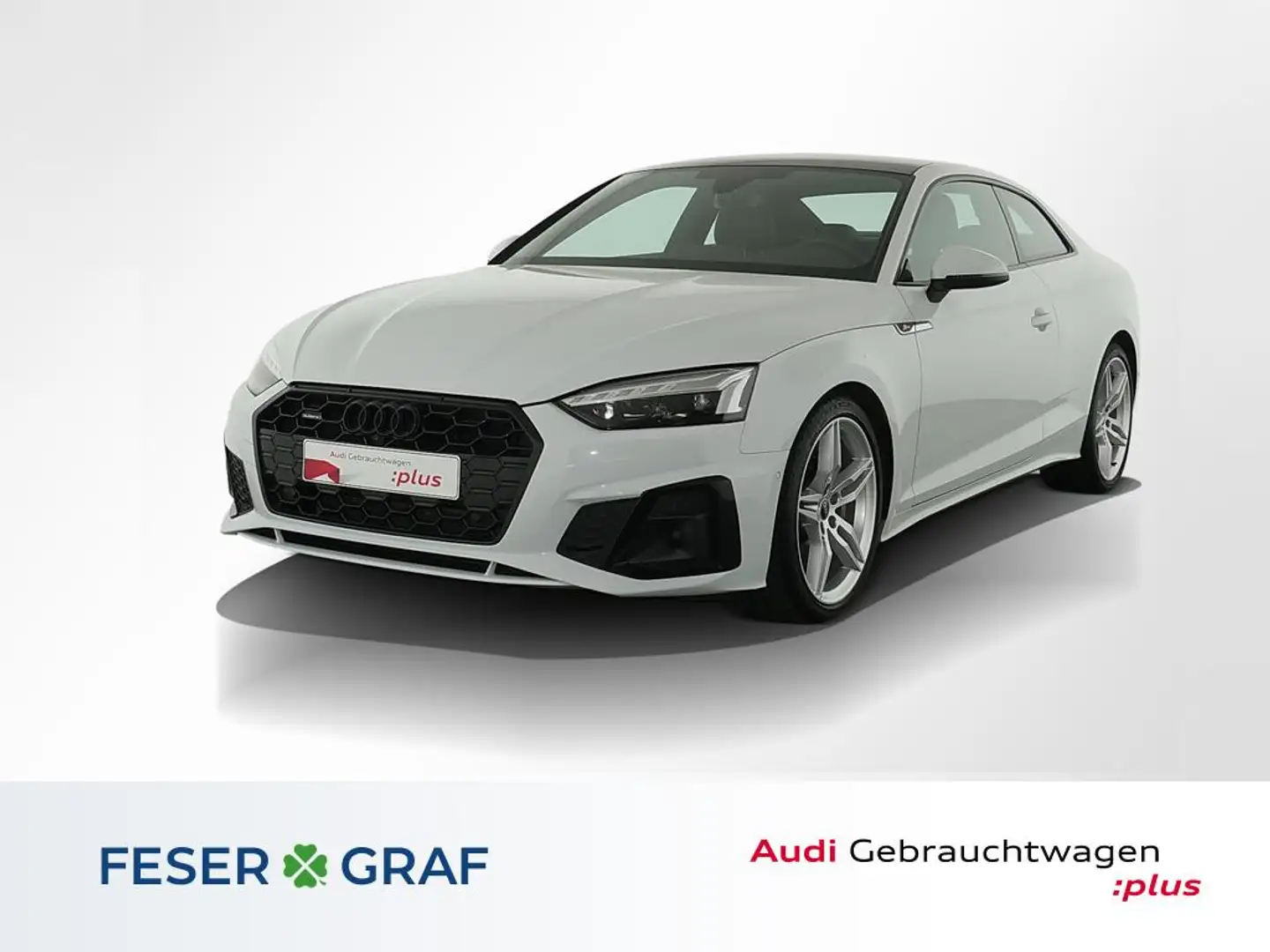 Audi A5 Coupé 50 TDI S Line Ext Pano,Kameras,Leder,Matrix, Weiß - 1