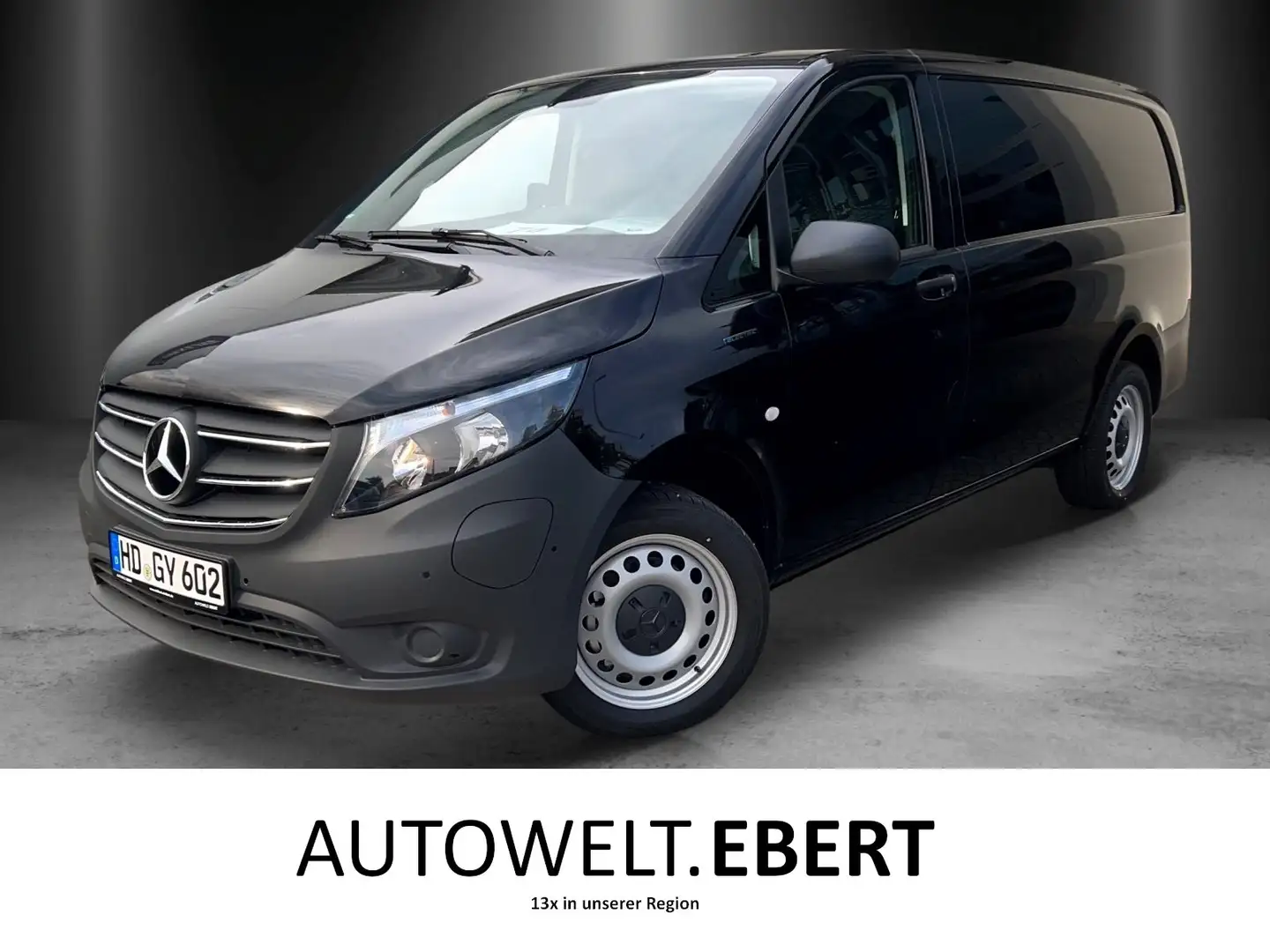 Mercedes-Benz eVito 112 KA/L 3Sitze Klima Shz DAB Kamera Tempo Zwart - 1