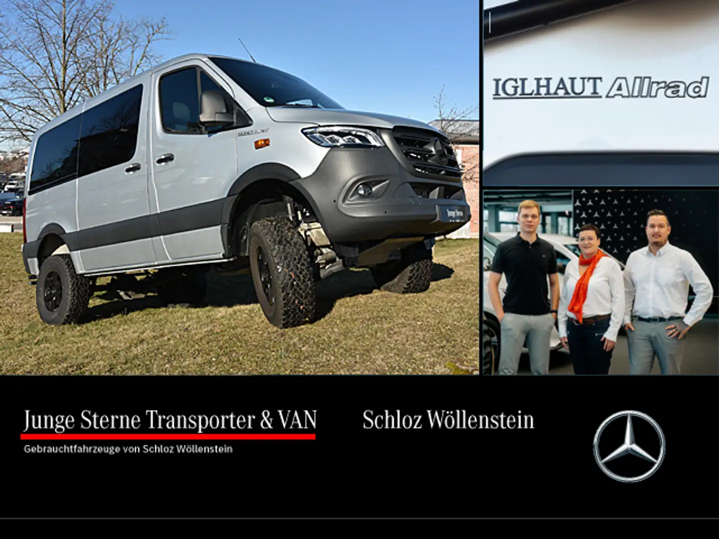 Mercedes-Benz Sprinter 317 Tourer IGLHAUT 4x4 Offroad LED*MBUX Silver - 1