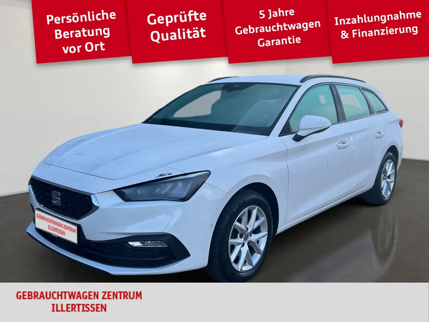 SEAT Leon Sportstourer 2.0 TDI Style *AHK*NAVI*LED* Weiß - 1