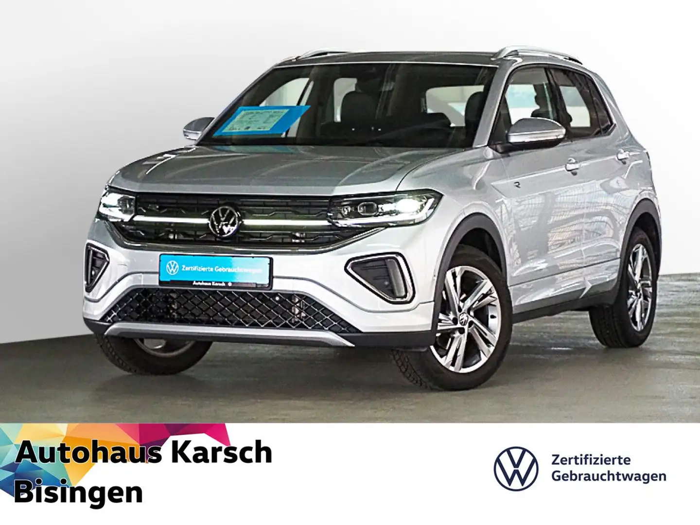 Volkswagen T-Cross 1.5 TSI DSG R-Line IQ.LIGHT, NAVI, ALU LED Silber - 1
