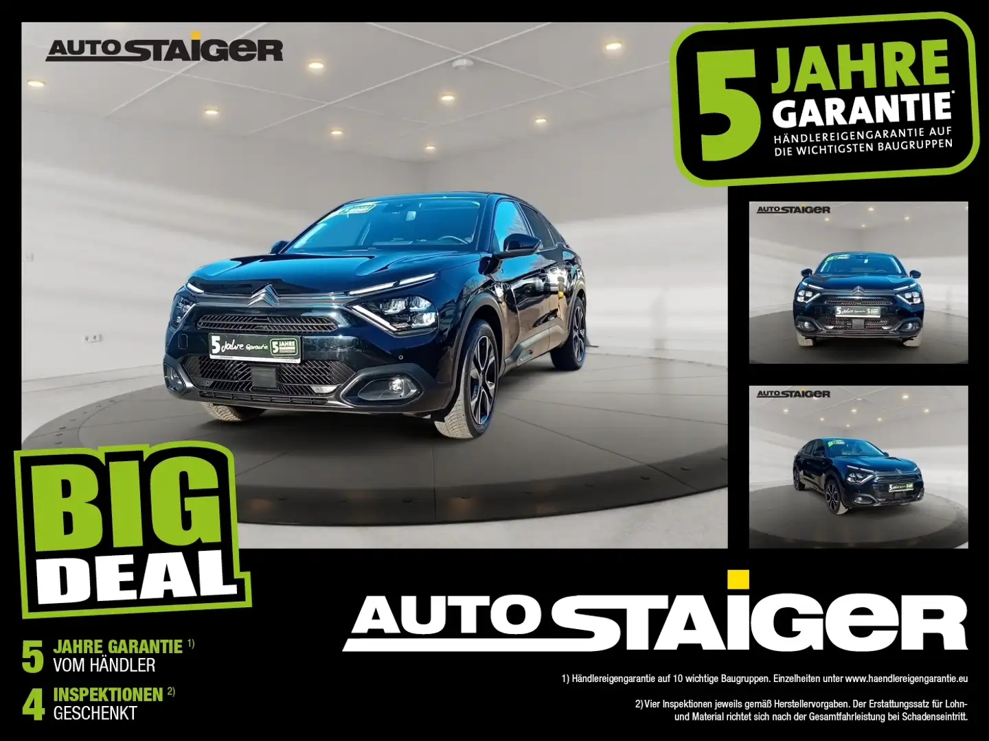 Citroen C4 Elektromotor Shine 360 Grad Kamera~Sitzheizung Zwart - 1