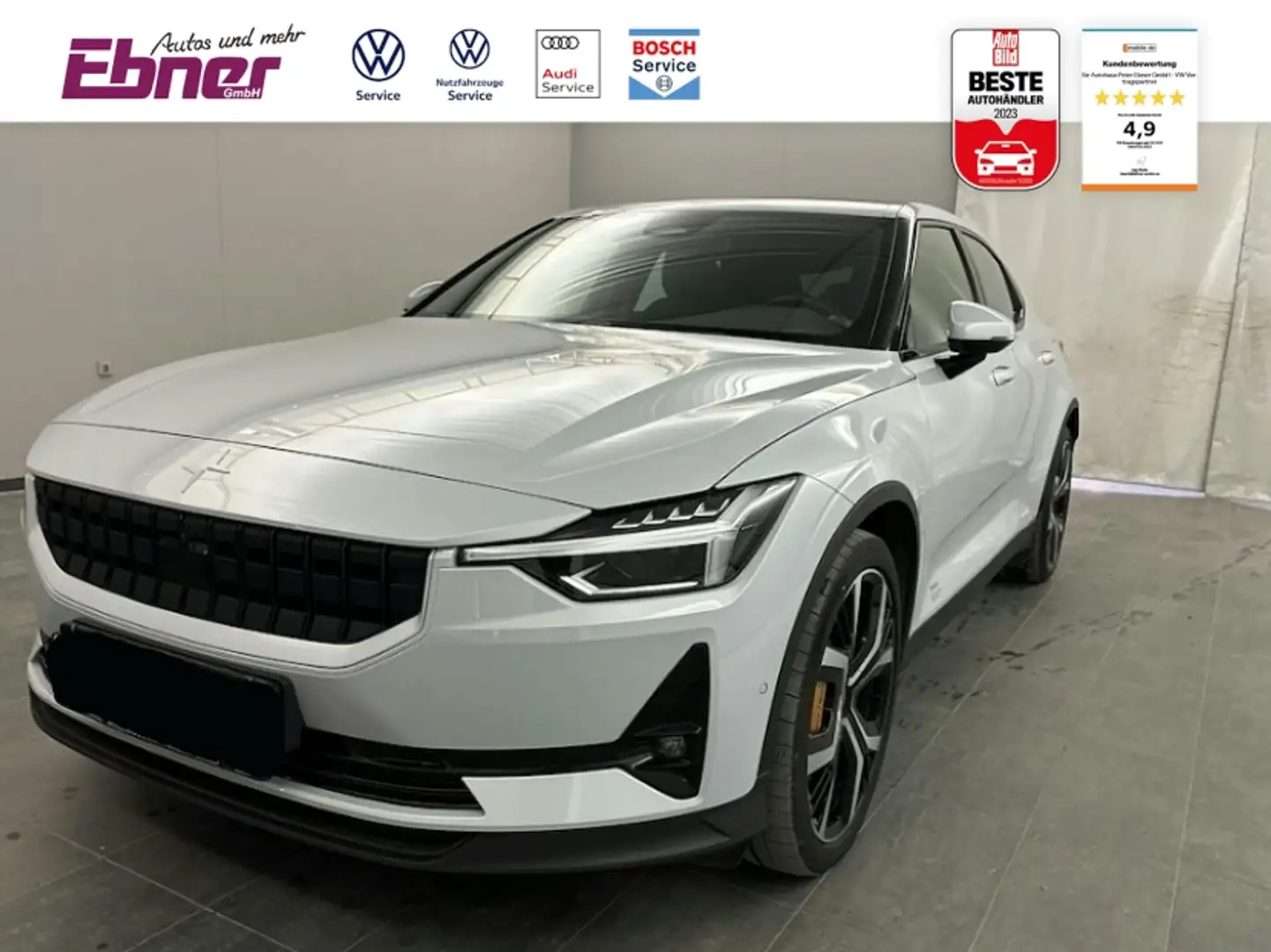 Polestar 2 PERFORMANCE PLUS PILOT PANO+H&K+360GRAD+MEMORY+WPU Weiß - 1