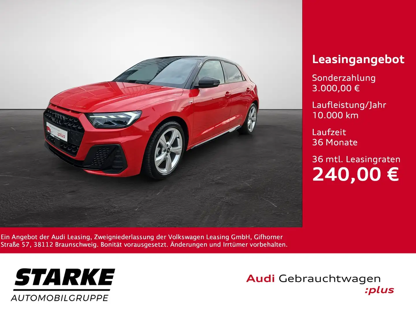 Audi A1 Sportback 30 TFSI S tronic S line NaviPlus LED ... Rot - 1