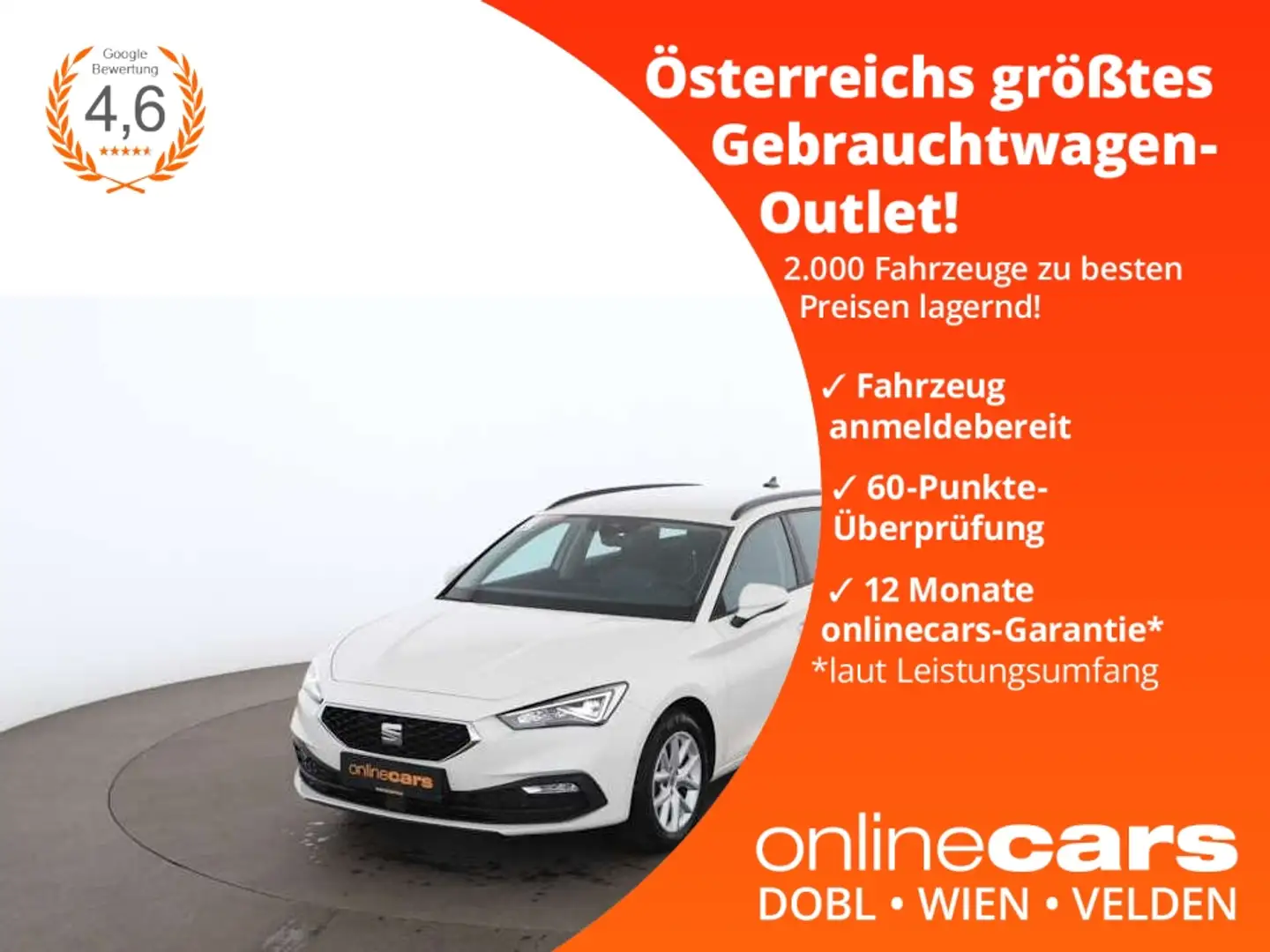 SEAT Leon ST 2.0 TDI Style Aut LED RADAR NAVI ASSIST Weiß - 1