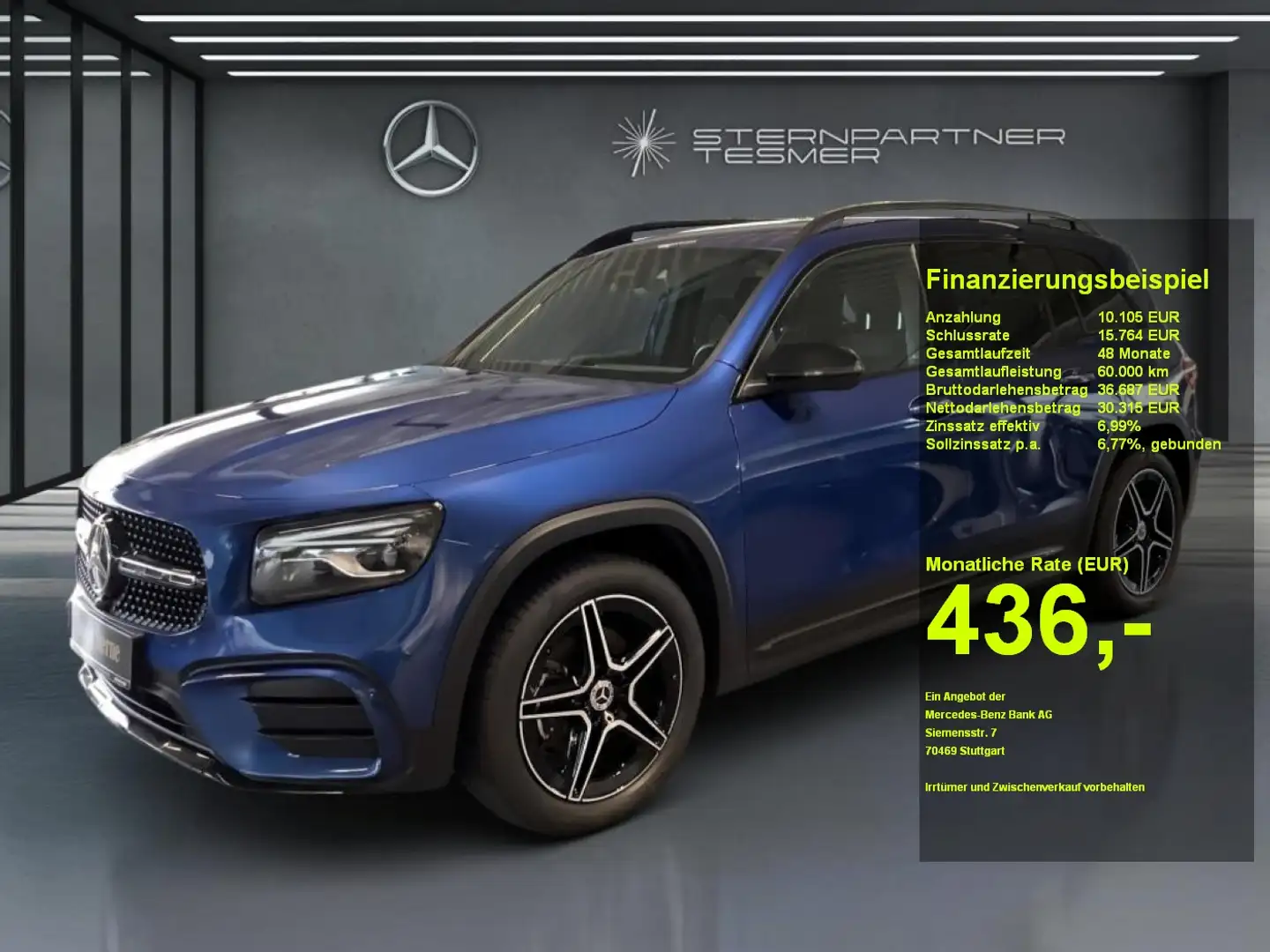 Mercedes-Benz GLB 200 d AMG+MBUX+DISTR+MBEAM+NIGHT+KAMERA+AHK Blau - 1