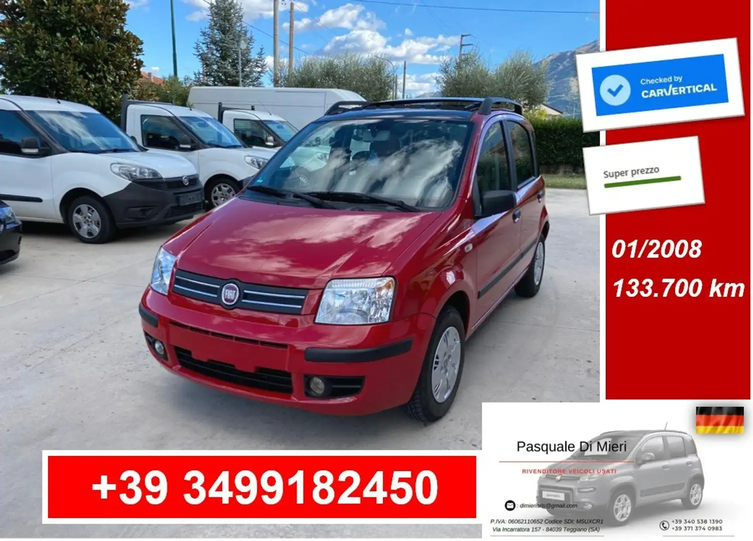 Fiat Panda Panda 1.2 Dynamic Sky Rouge - 1