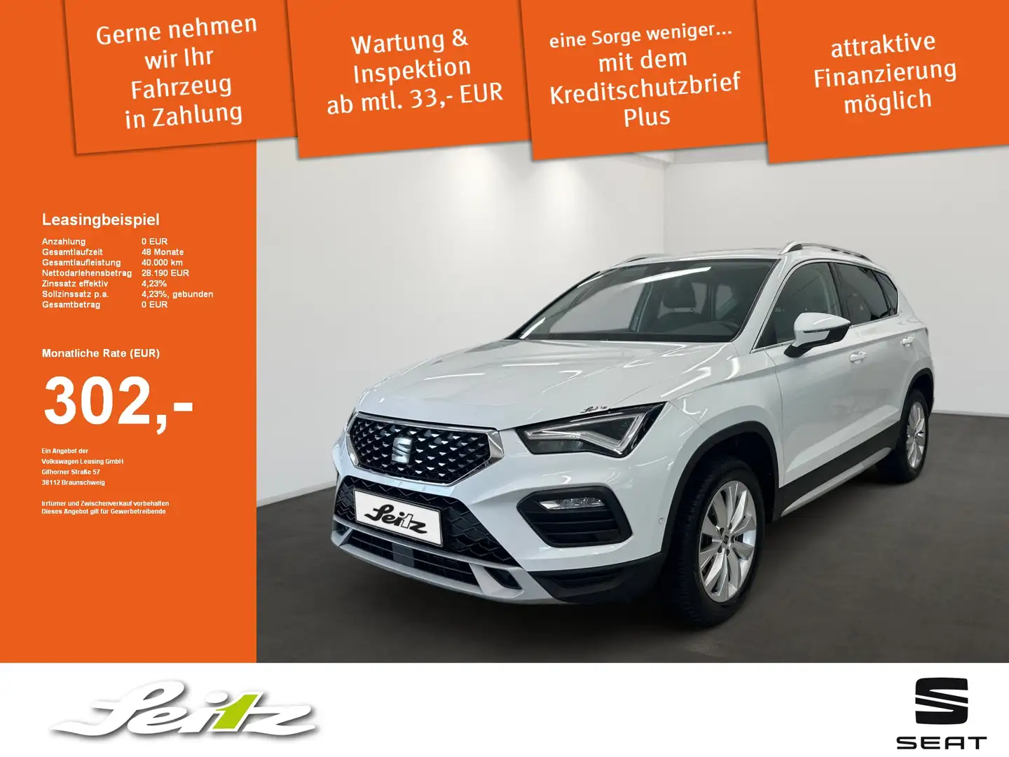 SEAT Ateca 1.5 TSI Xperience *AHK*LED*KAMERA*NAVI* Blanc - 1