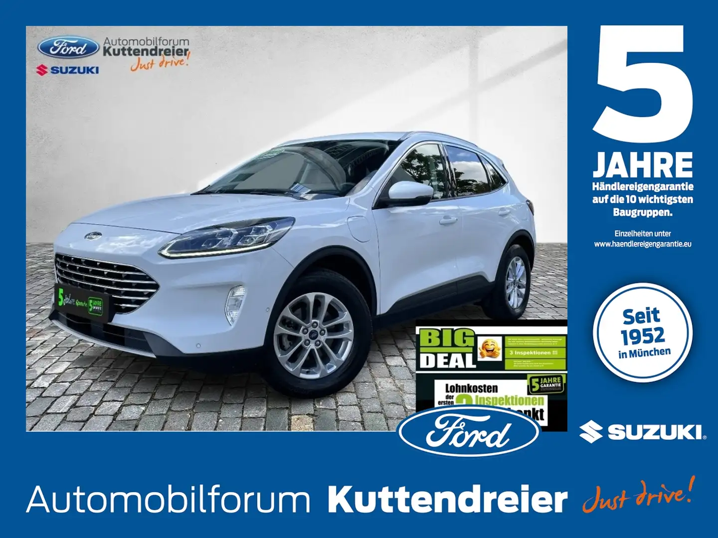Ford Kuga Titanium X Navi Kamera AHKschwenkb Sitzheiz. Weiß - 1