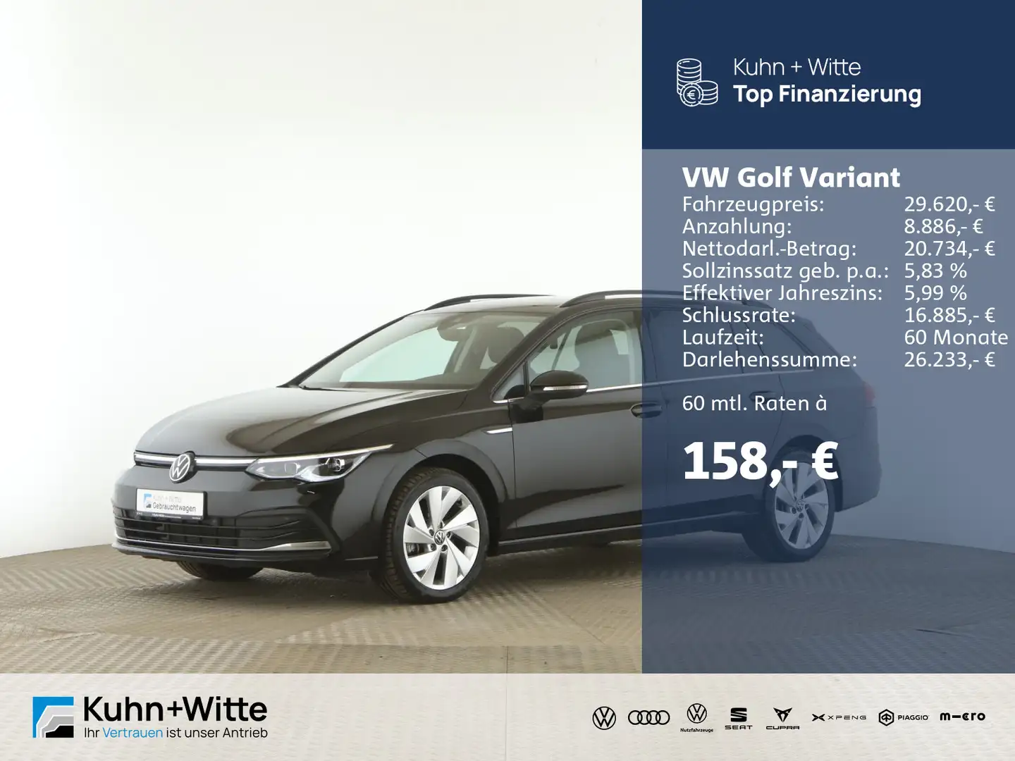 Volkswagen Golf Variant Golf VIII Variant 2.0 TDI Style *LED*PDC*Navi*Ap Zwart - 1