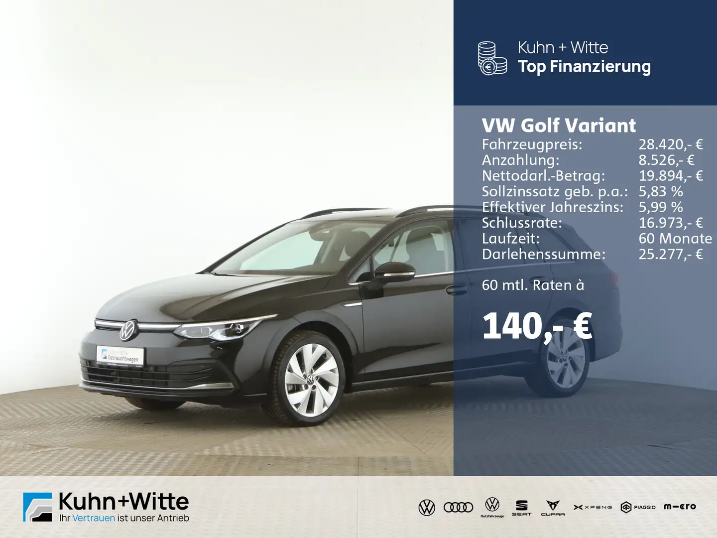 Volkswagen Golf Variant Golf VIII Variant 2.0 TDI Style *LED*PDC*Navi*Ap Negro - 1