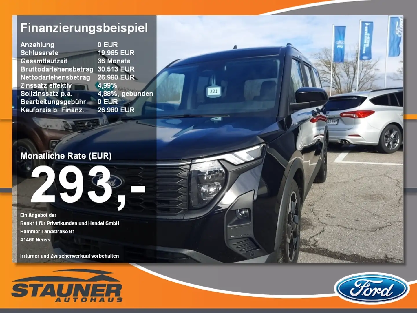 Ford Tourneo Courier 1.0 EcoBoost Active Winter-Paket Fekete - 1