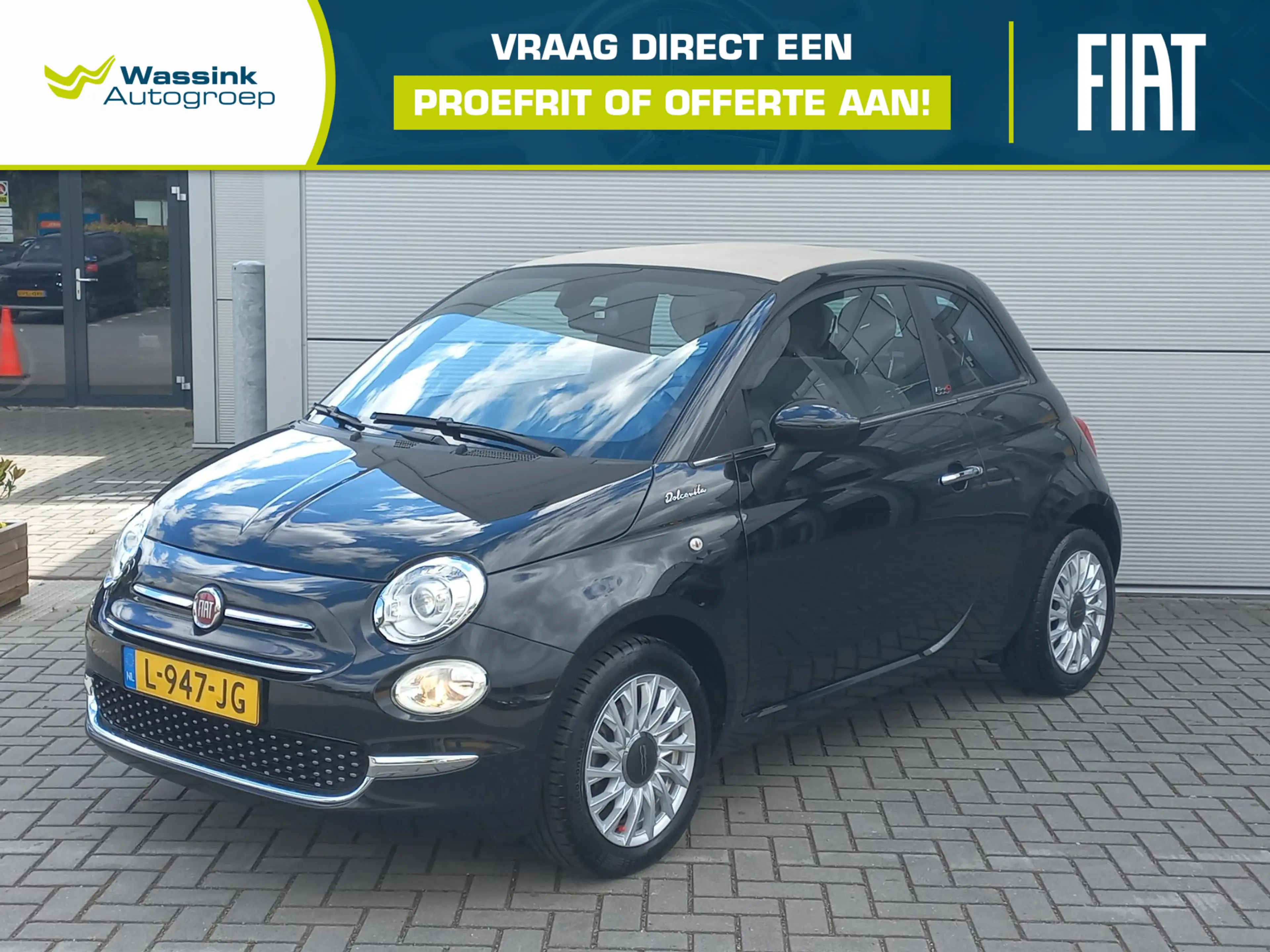 Fiat 500C Cabrio 1.0 Hybrid Dolcevita | Beige dak en bekledi