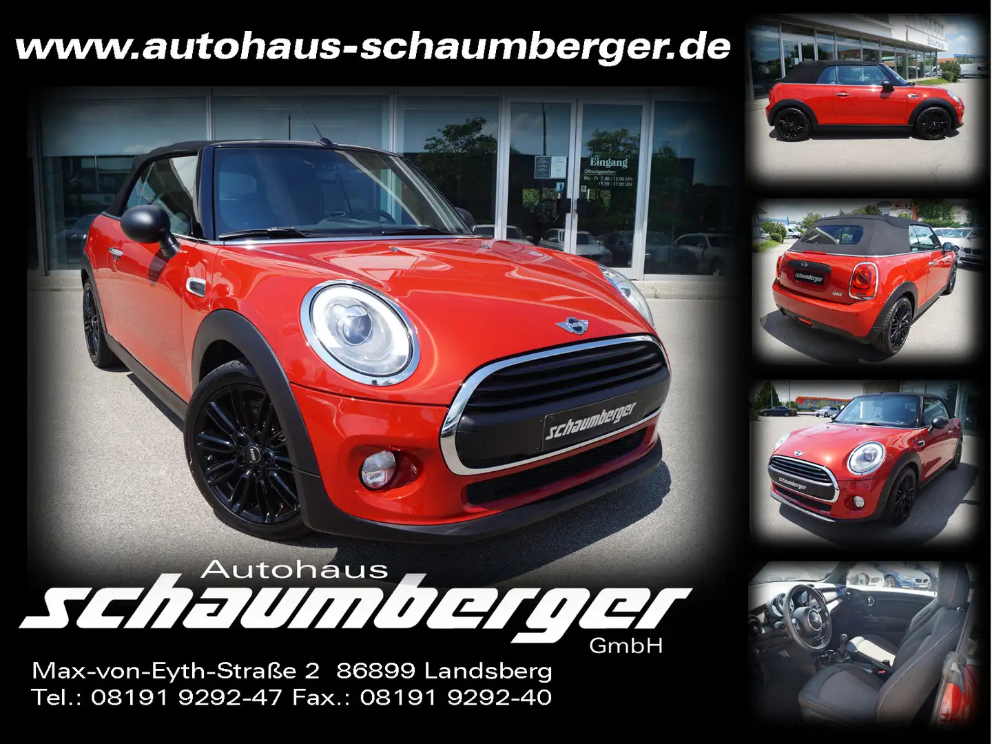 MINI One Cabrio * LED * Durchlade * 1.Hd * REIFEN NEU Rot - 1