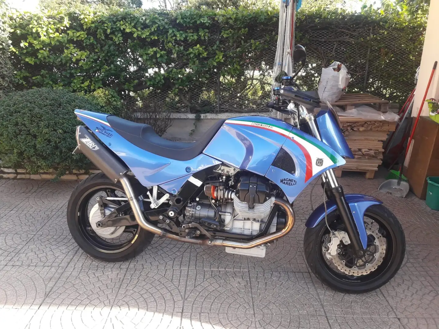 Moto Guzzi Quota 1100 SUPERMOTO FARALLI 1240 CC. TARGHETTA NUMERATA Albastru - 1