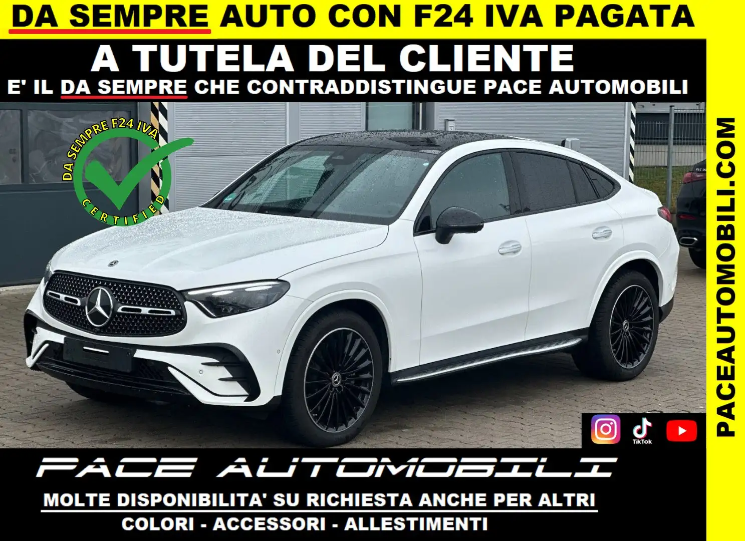 Mercedes-Benz GLC 300 4 MATIC AMG PREMIUM NIGHT BLACK PACK TETTO 20 PDC Bianco - 1