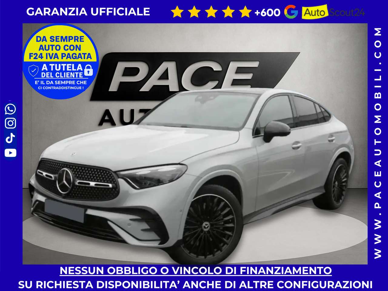 Mercedes-Benz GLC 300 D 4 MATIC AMG PREMIUM NIGHT BLACK PACK TETTO 20"
