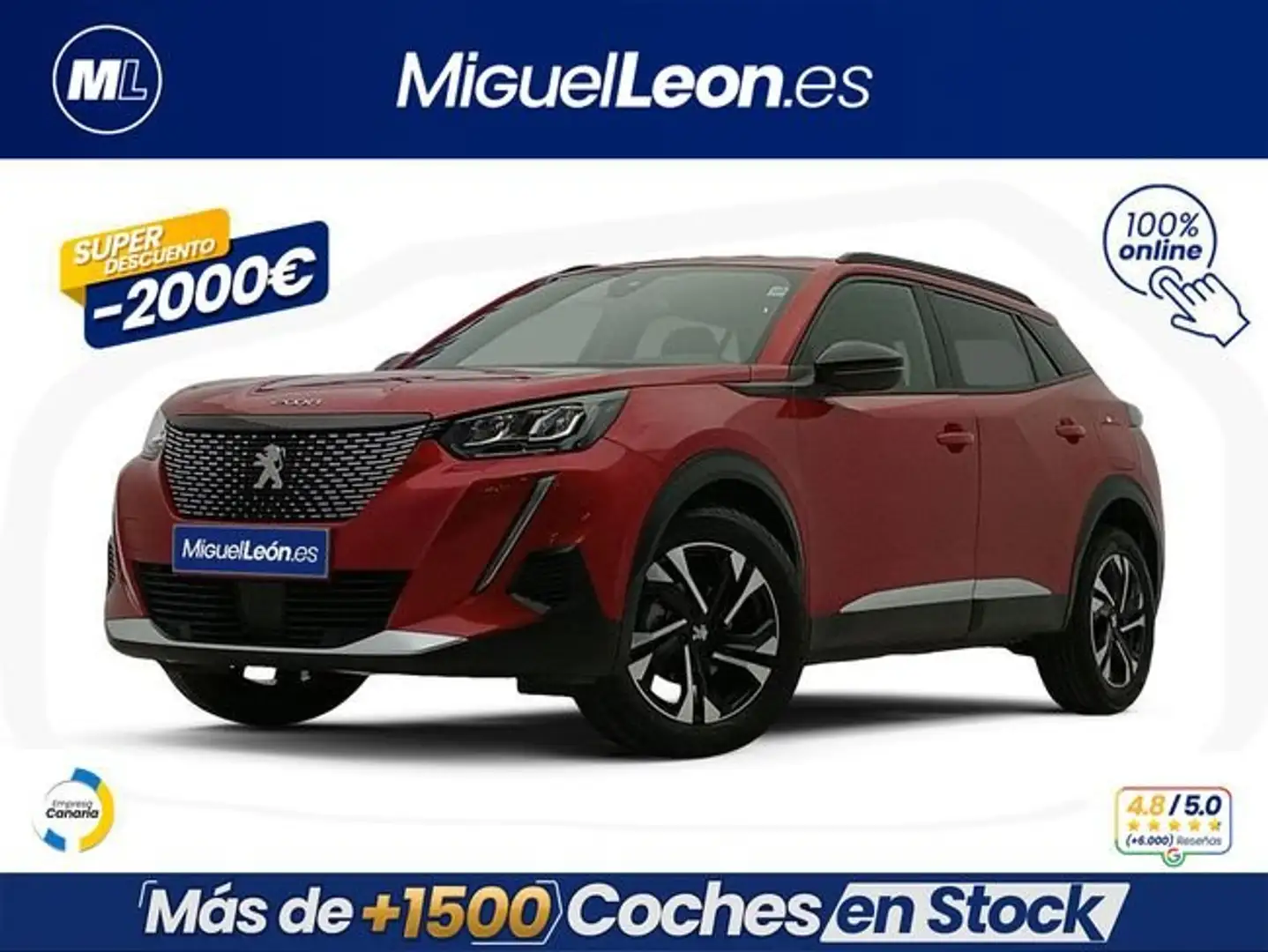 Peugeot 2008 1.2 PureTech S&S Allure 100 Rojo - 1