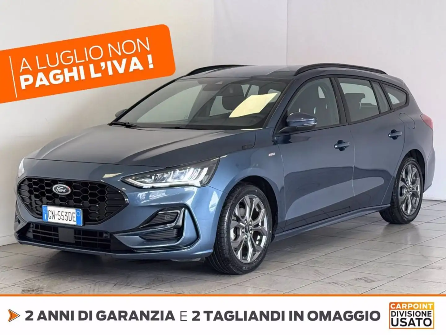 Ford Focus sw 1.0 ecoboost h st-line design 125cv powershift Blu/Azzurro - 1