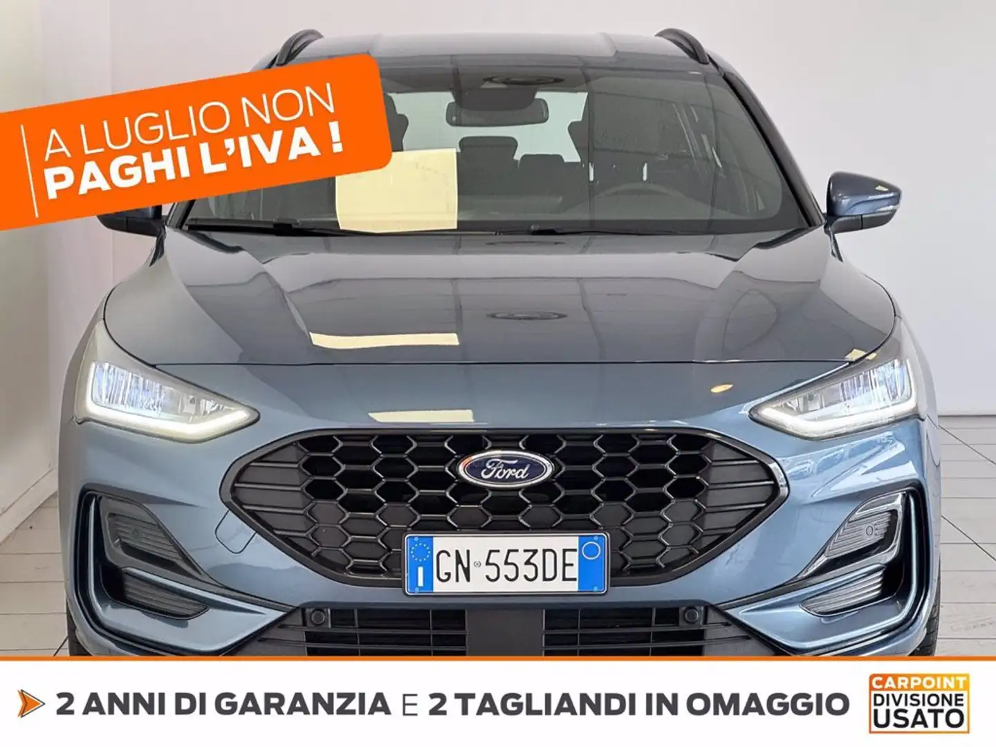 Ford Focus sw 1.0 ecoboost h st-line design 125cv powershift Blu/Azzurro - 2
