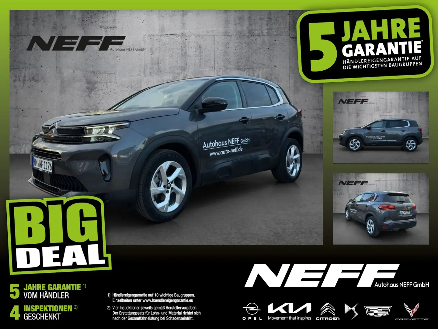 Citroen C5 Aircross I 136PS I Automatik I PLUS NAV I KAM Grau - 1