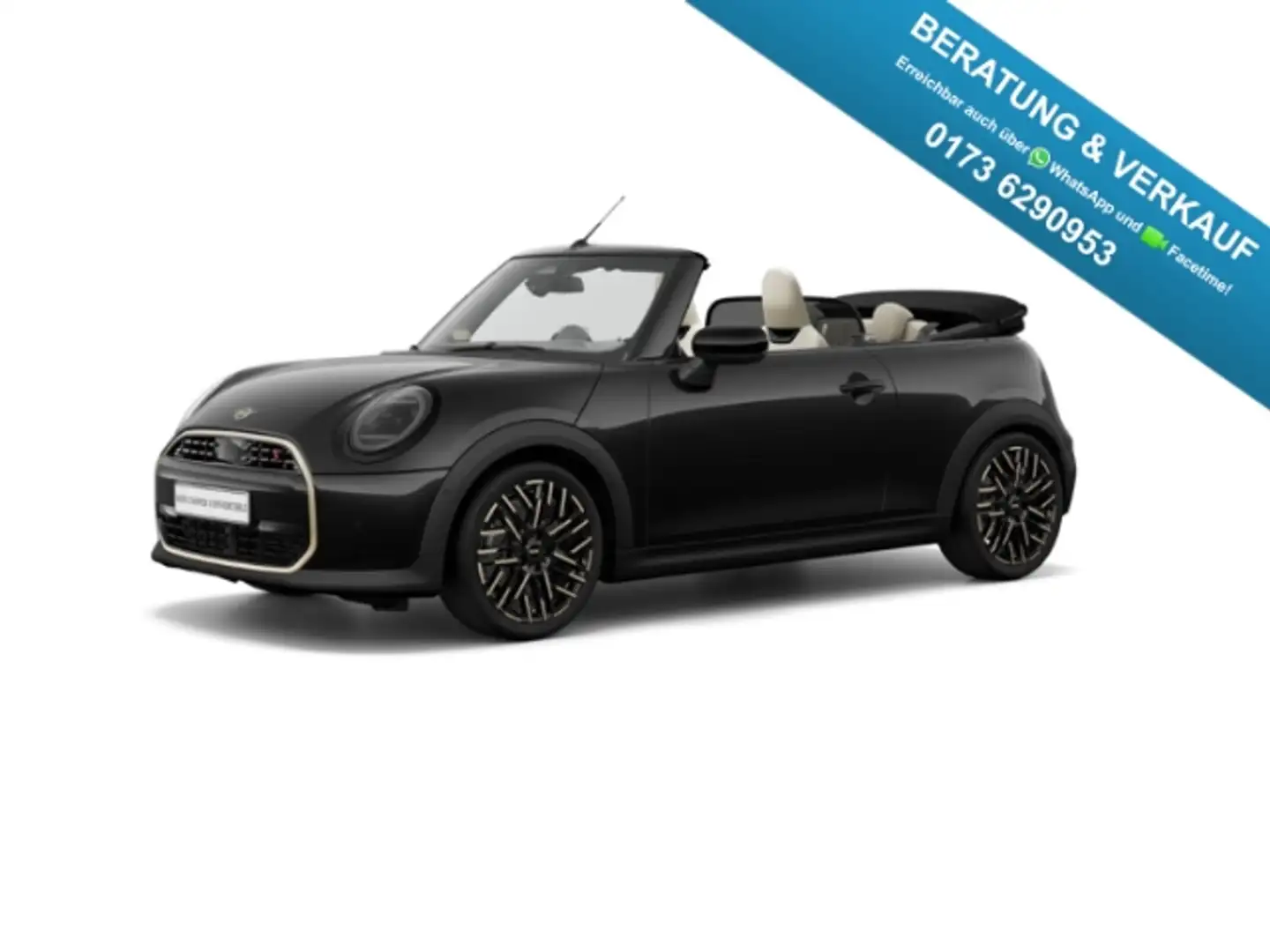 MINI Cooper S Cabrio HUD Navi HarmanKardon LED Kurvenlicht Mehrzonenkli Schwarz - 1