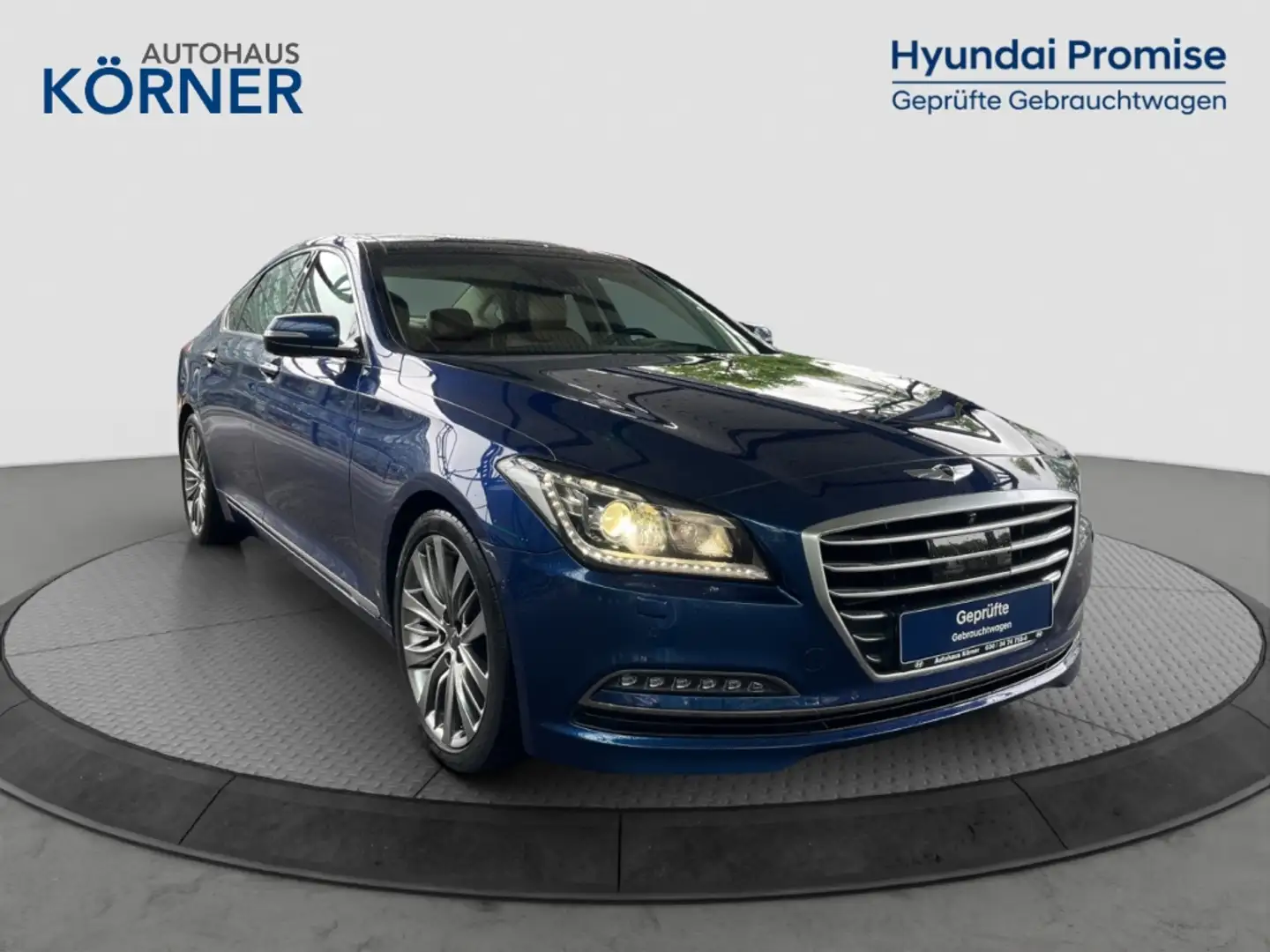 Hyundai Genesis 3.8 V6 GDi *LEDER*PANORAMA*CAM*KLIMASITZ* Niebieski - 1