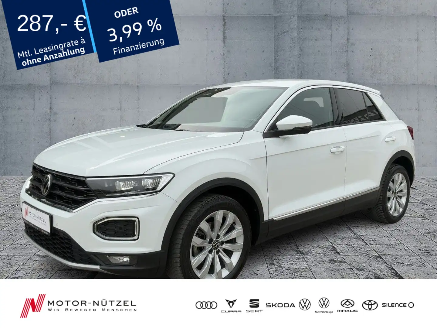 Volkswagen T-Roc 1.5 TSI SPORT LED+APP+DAB+ACC+SHZ+PDC+NSW Weiß - 1