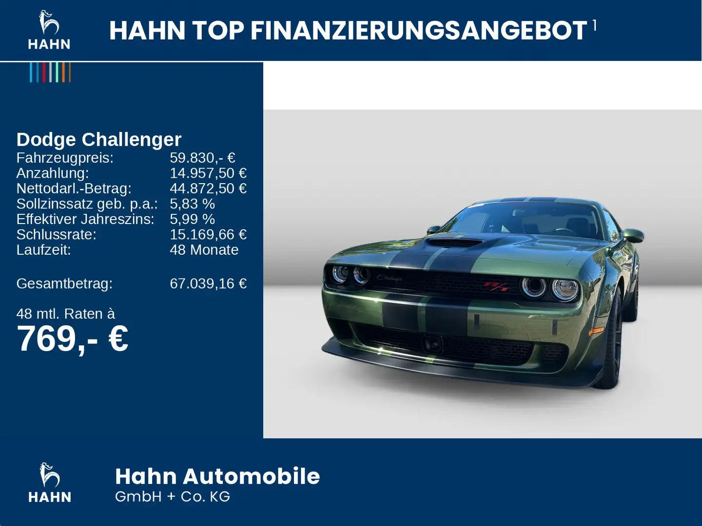 Dodge Challenger R/T Scat Pack 6.4 Hemi V8 Wideboy Grün - 2